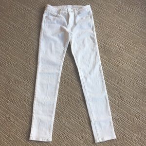 Uniqlo White Ultra Stretch Skinny Jeans - Size 23